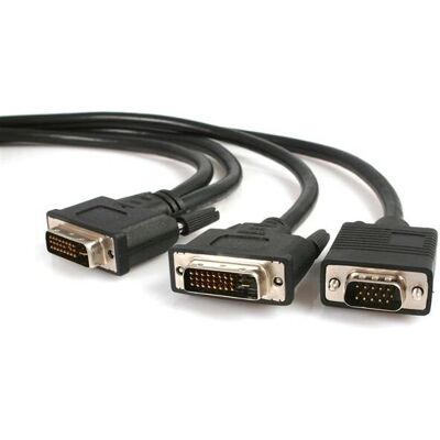 Adaptador DVI-I a DVI-D + VGA de StarTech.com - 1.8m Adaptador DVI-I a DVI-D + VGA de StarTech.com - 1.8m