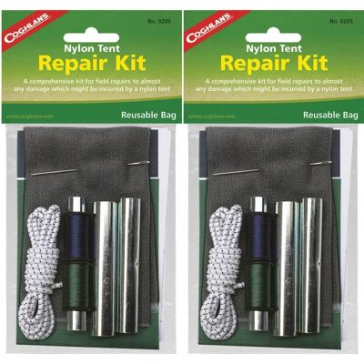 Coghlans Nylon telt reparasjonssett - Nattreparasjonssett - Lapper & sjokk-kord Coghlans Nylon telt reparasjonssett - Nattreparasjonssett - Lapper & sjokk-kord