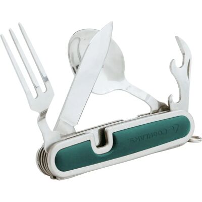 Couteau Camper's de Coghlans - Fourchette et cuillère détachables - Ustensiles de camping - Publicité Couteau Camper's de Coghlans - Fourchette et cuillère détachables - Ustensiles de camping - Publicité