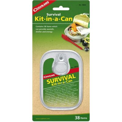 Coghlans Outdoor Survival Kit-In-A-Can Edelstahl - Überlebensset Coghlans Outdoor Survival Kit-In-A-Can Edelstahl - Überlebensset
