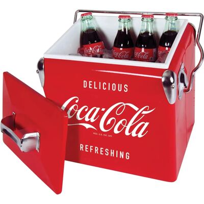 Koolatron Coca-Cola Retro Ice Chest Cooler Cool Box with Bottle Opener 13L Koolatron Coca-Cola Retro Ice Chest Cooler Cool Box with Bottle Opener 13L