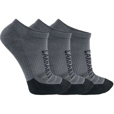 Carhartt Force Midweight Logo Low Cut Socks - 3 Pack - Black-Grey - XL Carhartt Force Midweight Logo Low Cut Socks - 3 Pack - Black-Grey - XL