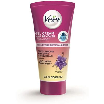 Veet Crème Gel Sensitive Épilatoire - Aloe & Violette - Publicité Veet Crème Gel Sensitive Épilatoire - Aloe & Violette - Publicité