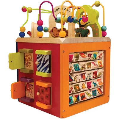 B. Toys Zany Zoo Cubo di Attività - 35x45 cm - Multicolore B. Toys Zany Zoo Cubo di Attività - 35x45 cm - Multicolore