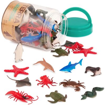 Battat - Ensemble d'Animaux Marins - 60 Figurines - Jouet Éducatif pour Enfants Battat - Ensemble d'Animaux Marins - 60 Figurines - Jouet Éducatif pour Enfants