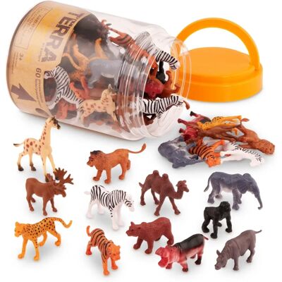 Norisuke Terra Dieren 60-Set - Wilde Dieren Figuren Norisuke Terra Dieren 60-Set - Wilde Dieren Figuren