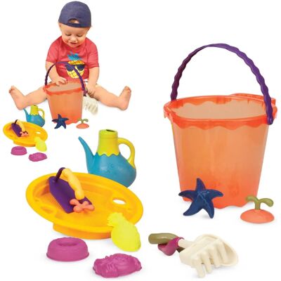 B. Toys Czerwony Shore Thing Zestaw do Budowy Zamków z Piasku B. Toys Czerwony Shore Thing Zestaw do Budowy Zamków z Piasku