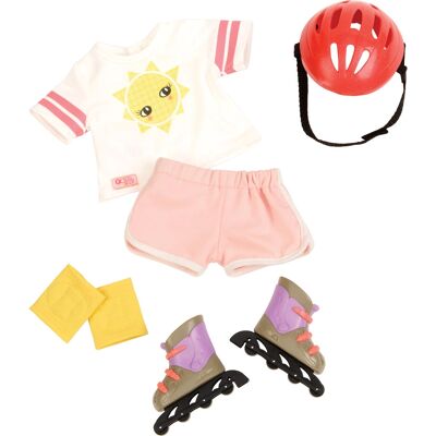 Accessoire poupée Our Generation 62243324121 - Patins à roulettes et Casque - Publicité Accessoire poupée Our Generation 62243324121 - Patins à roulettes et Casque - Publicité