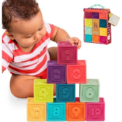 B. Toys Soft Multicolored Blocks - 6 M+ - Building Blocks B. Toys Soft Multicolored Blocks - 6 M+ - Building Blocks