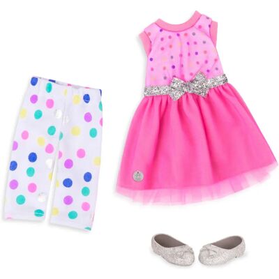 Tenue de poupée Glitter Girls de Battat 14 pouces - Robe scintillante et leggings Tenue de poupée Glitter Girls de Battat 14 pouces - Robe scintillante et leggings