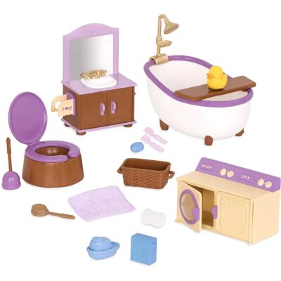 Li'l Woodzeez 6471Z Badkamer- en wasgoedset - Speelset Li'l Woodzeez 6471Z Badkamer- en wasgoedset - Speelset