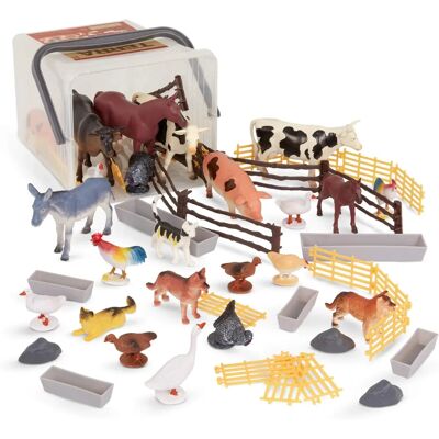 Figures d'Animaux de Ferme BATTAT - 60 Pièces pour Enfants 3+ Figures d'Animaux de Ferme BATTAT - 60 Pièces pour Enfants 3+