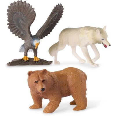 Battat Terra Forest Animals Miniature Wolves Bear Eagle - Toy Animals for Ages 3+ Battat Terra Forest Animals Miniature Wolves Bear Eagle - Toy Animals for Ages 3+