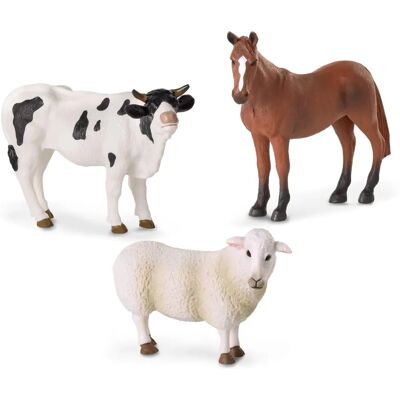 Animaux de Ferme Miniatures Battat - Mouton Vache Cheval - AN2839Z Animaux de Ferme Miniatures Battat - Mouton Vache Cheval - AN2839Z