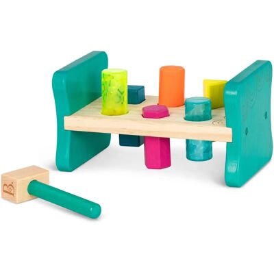 B.toys Pound & Play Wooden Hammering Toy - Educational Fun for Kids B.toys Pound & Play Wooden Hammering Toy - Educational Fun for Kids