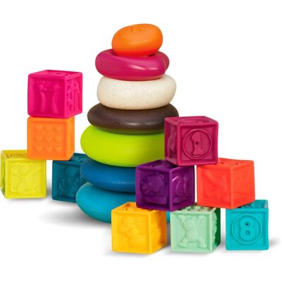 Battat B Toys - One Two Squeeze & Skipping Stones Set - (701971) - Stack Toy Battat B Toys - One Two Squeeze & Skipping Stones Set - (701971) - Stack Toy