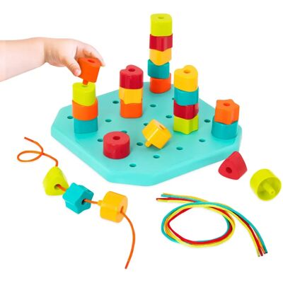 Battat Model BT2664Z - Kleurrijke rijgvormen voor kinderen Battat Model BT2664Z - Kleurrijke rijgvormen voor kinderen
