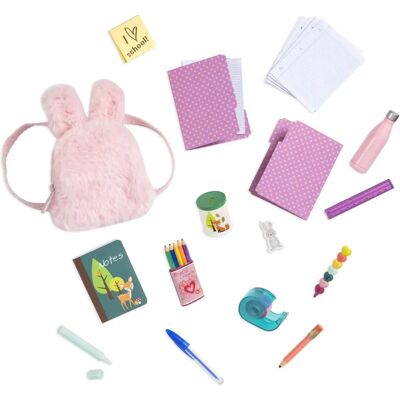 Accesorios Our Generation BD37984Z - Set de útiles escolares con mochila y papelería Accesorios Our Generation BD37984Z - Set de útiles escolares con mochila y papelería