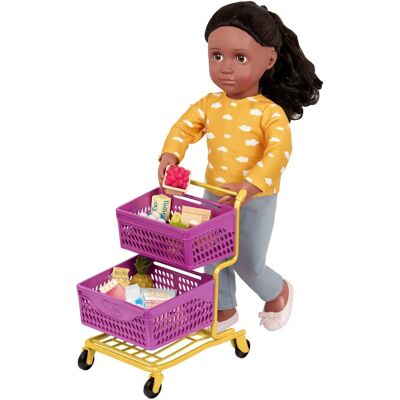 Our Generation Lila & Gelb Food Shopping Cart Playset - Playset Our Generation Lila & Gelb Food Shopping Cart Playset - Playset