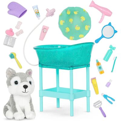 Ensemble chariot de toilettage pour chiots Glitter Girls - Accessoires de Jouet Ensemble chariot de toilettage pour chiots Glitter Girls - Accessoires de Jouet