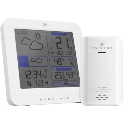 Marathon Weerstation - Draadloze buitensensor & automatische kalibratie Marathon Weerstation - Draadloze buitensensor & automatische kalibratie