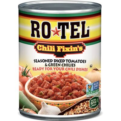 Rotel Chili Fixin's Tomates en dés assaisonnés - 10 oz avec Piments Verts - Publicité Rotel Chili Fixin's Tomates en dés assaisonnés - 10 oz avec Piments Verts - Publicité