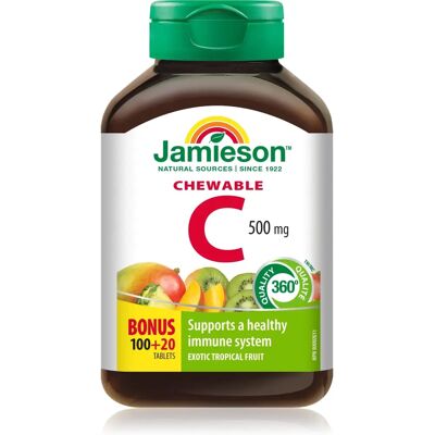 Jamieson Vitamins Vitamina C Masticabile Frutta Tropicale Bonus - Vitamine Jamieson Vitamins Vitamina C Masticabile Frutta Tropicale Bonus - Vitamine