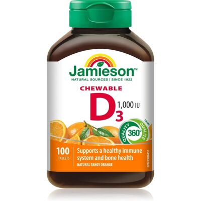 Jamieson Vitamina D3 Masticabile Arancia - Integratore Vitaminico Jamieson Vitamina D3 Masticabile Arancia - Integratore Vitaminico