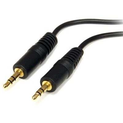 StarTech.com 6ft 3.5mm Audiokabel - Schwarz - Stereo 1,8m - Männlich/Männlich - Goldkontakte StarTech.com 6ft 3.5mm Audiokabel - Schwarz - Stereo 1,8m - Männlich/Männlich - Goldkontakte