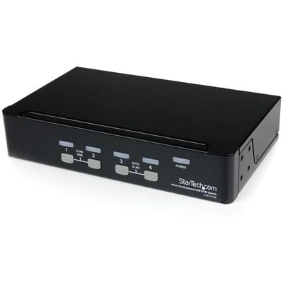 StarTech.com Musta 4-porttinen VGA USB KVM-kytkin Hubilla StarTech.com Musta 4-porttinen VGA USB KVM-kytkin Hubilla