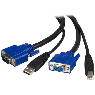 StarTech.com SVUSB2N1_6 KVM kábel - 1,8 m Fekete StarTech.com SVUSB2N1_6 KVM kábel - 1,8 m Fekete