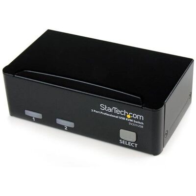 StarTech.com SV231USBGB commutateur KVM - Noir - Supporte 1920x1440 StarTech.com SV231USBGB commutateur KVM - Noir - Supporte 1920x1440