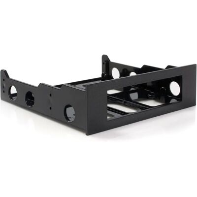 Kit de montagem compacto StarTech.com - Adaptador 3,5" para 5,25" - Preto Kit de montagem compacto StarTech.com - Adaptador 3,5" para 5,25" - Preto