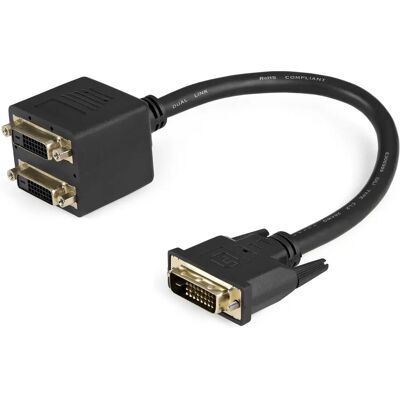 Cabo Divisor DVI-D StarTech.com 300mm - Preto Cabo Divisor DVI-D StarTech.com 300mm - Preto