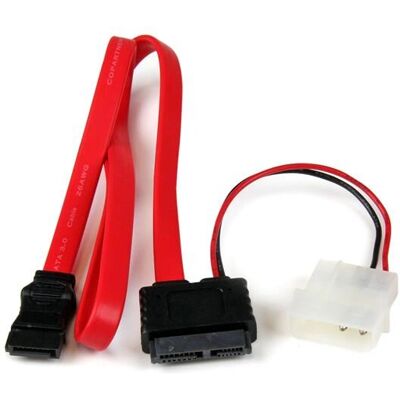 StarTech.com SLSATAF20 SATA Kabel - 0,508 m - Rot - SATA 13-polig - 7-polig + Molex StarTech.com SLSATAF20 SATA Kabel - 0,508 m - Rot - SATA 13-polig - 7-polig + Molex
