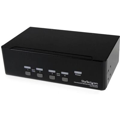 StarTech.com 4-Port Dual DVI USB KVM Switch - Schwarz StarTech.com 4-Port Dual DVI USB KVM Switch - Schwarz