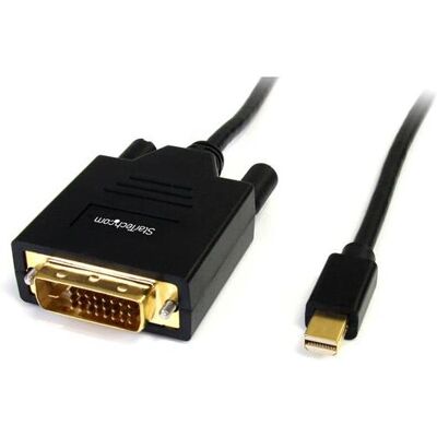 StarTech.com Mini DisplayPort to DVI Cable - 6 ft - Black - Video Adapter StarTech.com Mini DisplayPort to DVI Cable - 6 ft - Black - Video Adapter