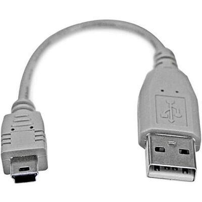 StarTech.com USB-kaapeli - Mini USB 2.0 15 cm - Harmaa StarTech.com USB-kaapeli - Mini USB 2.0 15 cm - Harmaa