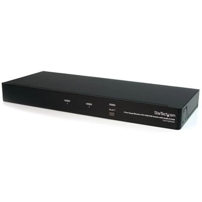 StarTech.com Commutateur KVM USB 2 Ports Quad Moniteur DVI - Noir - Publicité StarTech.com Commutateur KVM USB 2 Ports Quad Moniteur DVI - Noir - Publicité