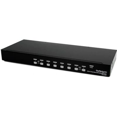 StarTech.com Interruptor KVM USB DVI de 8 Puertos - Montaje en Rack - Negro StarTech.com Interruptor KVM USB DVI de 8 Puertos - Montaje en Rack - Negro