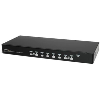 StarTech.com Switch KVM USB de 8 portas em rack - Preto StarTech.com Switch KVM USB de 8 portas em rack - Preto