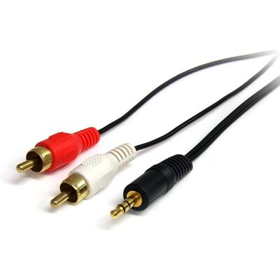 StarTech.com 3 Fuß Stereo Audiokabel - 3,5mm zu 2x RCA StarTech.com 3 Fuß Stereo Audiokabel - 3,5mm zu 2x RCA