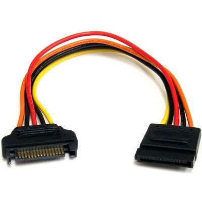 StarTech.com 15 pin SATA Power Extension Cable - 0.2032 m StarTech.com 15 pin SATA Power Extension Cable - 0.2032 m