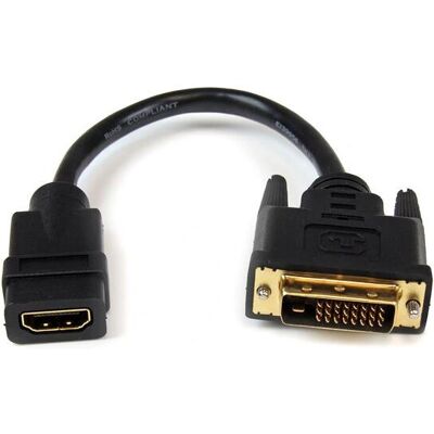Adattatore cavo video HDMI a DVI-D StarTech.com - 8 pollici - Nero Adattatore cavo video HDMI a DVI-D StarTech.com - 8 pollici - Nero