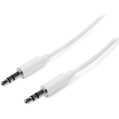 Cavo audio stereo Slim 3,5mm StarTech.com MU3MMMSWH 3m bianco - M/M Cavo audio stereo Slim 3,5mm StarTech.com MU3MMMSWH 3m bianco - M/M