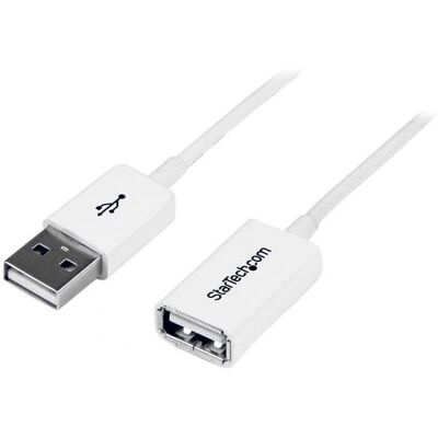 StarTech.com 1m valkoinen USB 2.0 jatkojohto - A naar A StarTech.com 1m valkoinen USB 2.0 jatkojohto - A naar A