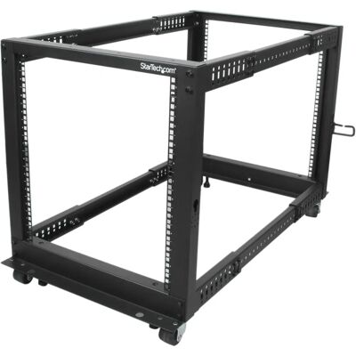 StarTech.com 12U Marco Abierto con Profundidad Ajustable - Negro StarTech.com 12U Marco Abierto con Profundidad Ajustable - Negro