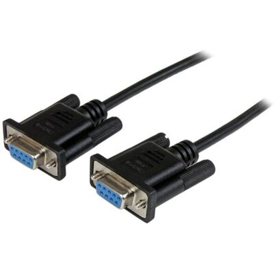 StarTech.com 1M Zwart DB9 RS232 Seriële Null Modem Kabel - F/F StarTech.com 1M Zwart DB9 RS232 Seriële Null Modem Kabel - F/F