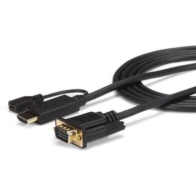 StarTech.com HDMI-zu-VGA Adapter - 3ft - Schwarz StarTech.com HDMI-zu-VGA Adapter - 3ft - Schwarz