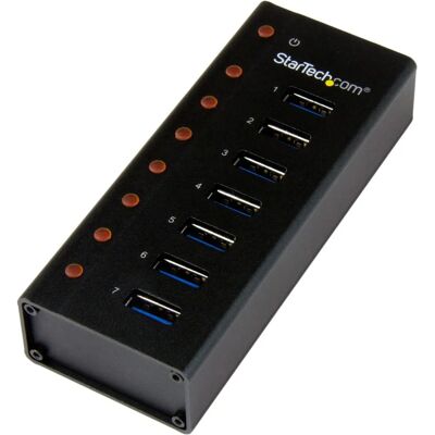 StarTech.com 7 Port USB 3.0 Hub - Desktop or Wall-Mountable Metal Enclosure - USB Hub StarTech.com 7 Port USB 3.0 Hub - Desktop or Wall-Mountable Metal Enclosure - USB Hub